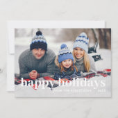 Moderne minimalistische familie 1 foto kerst Kaart (Voorkant)