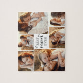 Moderne Minimalistische Familie 6 Fotocollage Keep Legpuzzel (Verticaal)