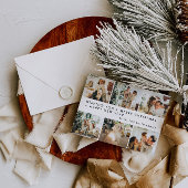 Moderne minimalistische familie foto kerst Kaarten