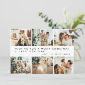 Moderne minimalistische familie foto kerst Kaarten (Staand voorkant)