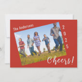 Moderne minimalistische familie foto vakantie flat feestdagenkaart (Achterkant)