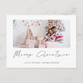 Moderne minimalistische familiefamilie met feestel feestdagenkaart (Voorkant)