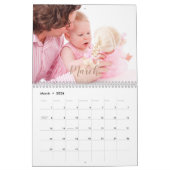 Moderne minimalistische familiefoto 2022 kalender (Mar 2026)