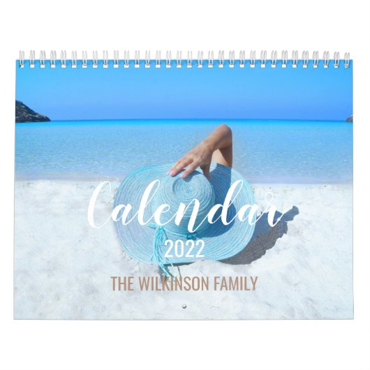 Moderne minimalistische familiefoto 2022 kalender (Hoes)