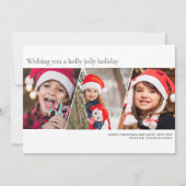 Moderne minimalistische familiefoto feestdagenkaart (Voorkant)