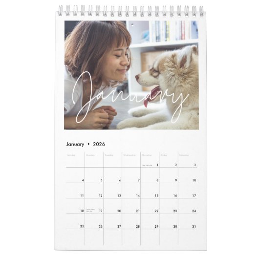 Moderne minimalistische familiekalender 2026 kalender (Jan 2026)