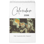Moderne minimalistische familiekalender 2026 kalender (Hoes)