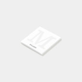 Moderne minimalistische familienaam Monogram Initi Post-it® Notes (Schuin)