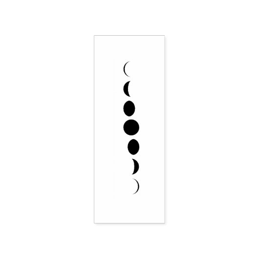 Moderne minimalistische fase van de maan rubberen  rubberstempel (Afrduk)