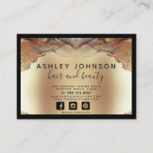 Moderne minimalistische Faux Gold Foil Lash Afterc Visitekaartje (Voorkant)