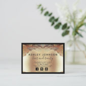 Moderne minimalistische Faux Gold Foil Lash Afterc Visitekaartje (Staand voorkant)