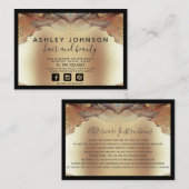 Moderne minimalistische Faux Gold Foil Lash Afterc Visitekaartje (Voorkant / Achterkant)