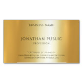 Moderne minimalistische Faux Gold Professional Magnetisch Visitekaartje (Voorkant)