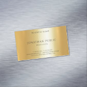 Moderne minimalistische Faux Gold Professional Magnetisch Visitekaartje (Voorbeeld)