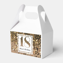 Moderne minimalistische faux gouden glitter 18e ve bedankdoosjes