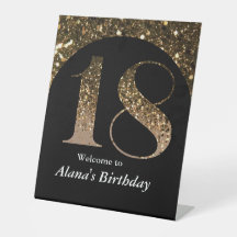 Moderne minimalistische faux gouden glitter 18e ve