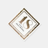 Moderne minimalistische faux gouden glitter 18e ve servet (Hoek)