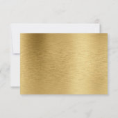 Moderne minimalistische faux gouden glitter 50ste bedankkaart (Achterkant)
