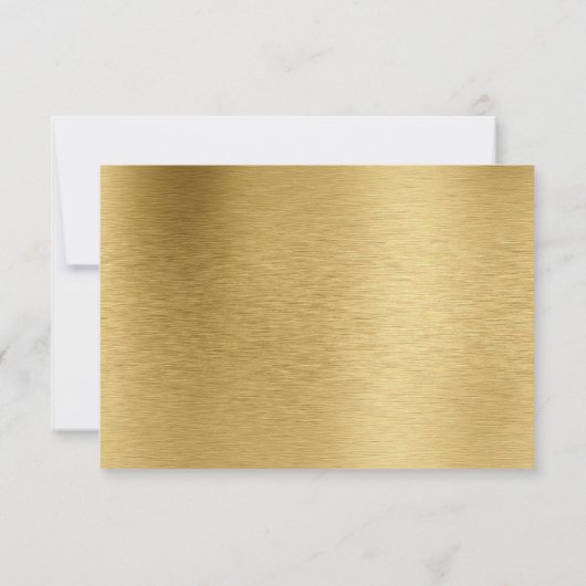 Moderne minimalistische faux gouden glitter 50ste bedankkaart (Achterkant)