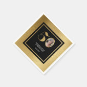 Moderne minimalistische faux gouden glitter 50ste servet (Hoek)