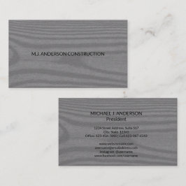 Moderne minimalistische Faux Rustic Wood Elegant G Visitekaartje