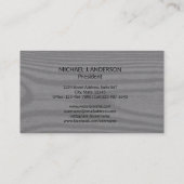 Moderne minimalistische Faux Rustic Wood Elegant G Visitekaartje (Achterkant)