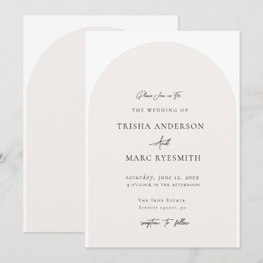 Moderne minimalistische feestdag kaart (Voorkant / Achterkant)