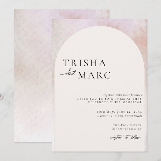 Moderne minimalistische feestdag kaart (Voorkant / Achterkant)