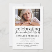 Moderne minimalistische feestdag levensfoto kaart (Voorkant)