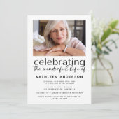 Moderne minimalistische feestdag levensfoto kaart (Staand voorkant)