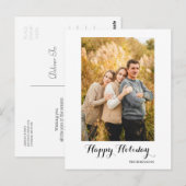 Moderne minimalistische feestdagen Foto-Briefkaart Briefkaart (Voorkant / Achterkant)