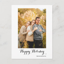 Moderne minimalistische feestdagen Foto-Briefkaart Briefkaart