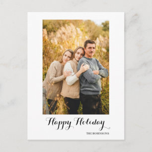 Moderne minimalistische feestdagen Foto-Briefkaart Briefkaart
