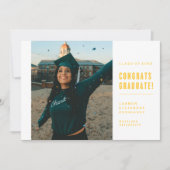 MODERNE MINIMALISTISCHE FELICITATIES AFSTUDEREN UI KAART (Voorkant)