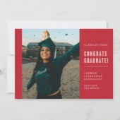 MODERNE MINIMALISTISCHE FELICITATIES AFSTUDEREN UI KAART (Voorkant)