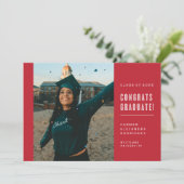 MODERNE MINIMALISTISCHE FELICITATIES AFSTUDEREN UI KAART (Staand voorkant)