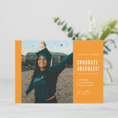 MODERNE MINIMALISTISCHE FELICITATIES AFSTUDEREN UI KAART (Staand voorkant)