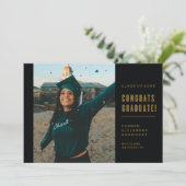 MODERNE MINIMALISTISCHE FELICITATIES AFSTUDEREN UI KAART (Staand voorkant)