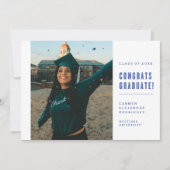 MODERNE MINIMALISTISCHE FELICITATIES AFSTUDEREN UI KAART (Voorkant)