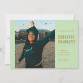 MODERNE MINIMALISTISCHE FELICITATIES AFSTUDEREN UI KAART (Voorkant)