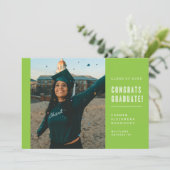 MODERNE MINIMALISTISCHE FELICITATIES AFSTUDEREN UI KAART (Staand voorkant)