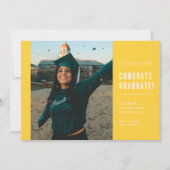 MODERNE MINIMALISTISCHE FELICITATIES AFSTUDEREN UI KAART (Voorkant)