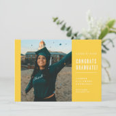 MODERNE MINIMALISTISCHE FELICITATIES AFSTUDEREN UI KAART (Staand voorkant)