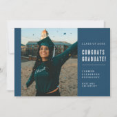 MODERNE MINIMALISTISCHE FELICITATIES AFSTUDEREN UI KAART (Voorkant)