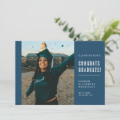 MODERNE MINIMALISTISCHE FELICITATIES AFSTUDEREN UI KAART (Staand voorkant)