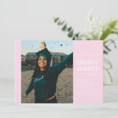 MODERNE MINIMALISTISCHE FELICITATIES AFSTUDEREN UI KAART (Staand voorkant)