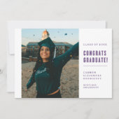 MODERNE MINIMALISTISCHE FELICITATIES AFSTUDEREN UI KAART (Voorkant)