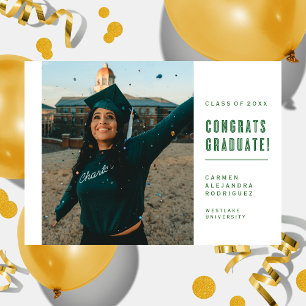 MODERNE MINIMALISTISCHE FELICITATIES AFSTUDEREN UI KAART
