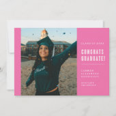 MODERNE MINIMALISTISCHE FELICITATIES AFSTUDEREN UI KAART (Voorkant)