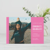 MODERNE MINIMALISTISCHE FELICITATIES AFSTUDEREN UI KAART (Staand voorkant)